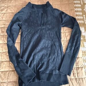 lululemon athletica Navy Textured Quarter-Zip Tunic